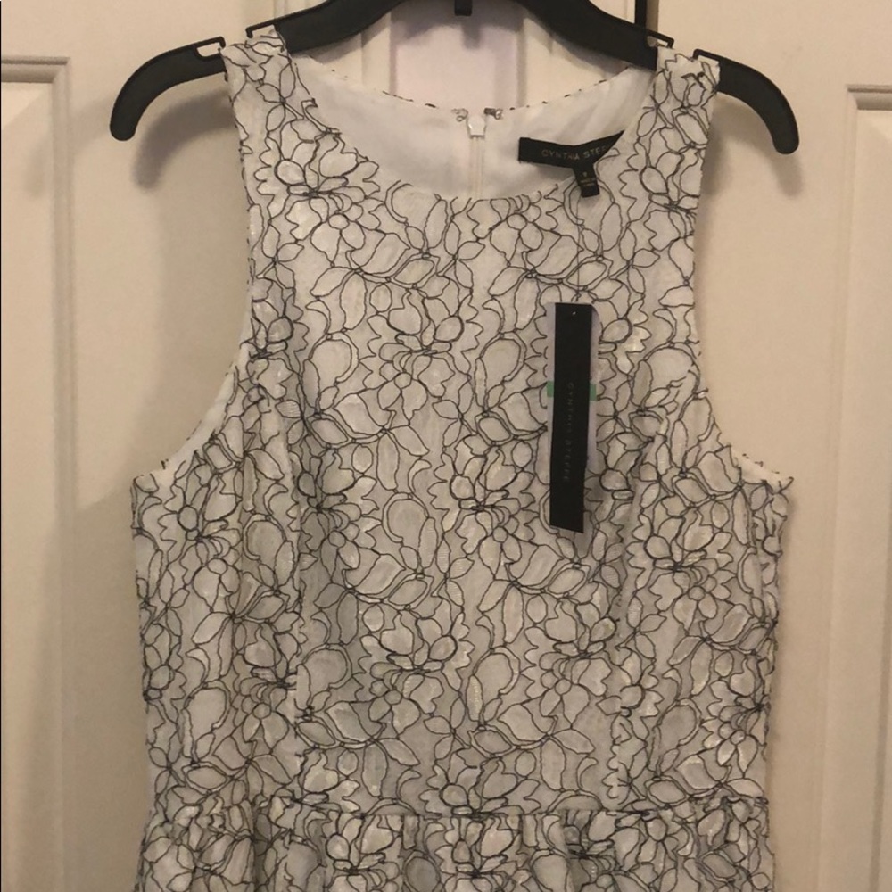 Cynthia steffe dress size 8 nwt white and black